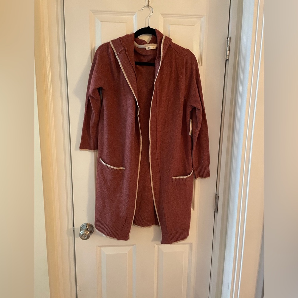 sweater coat with hood